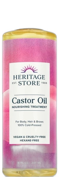 Heritage Store Castor Oil 100% Cold Pressed 237ml