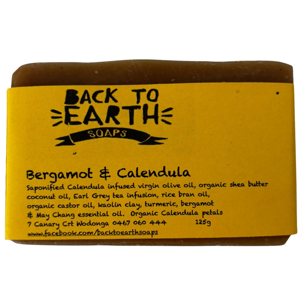 Back To Earth Soaps Bergamot & Calendula Soap 125g