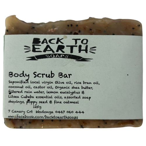 Back To Earth Soaps Body Scrub Bar Soap 125g