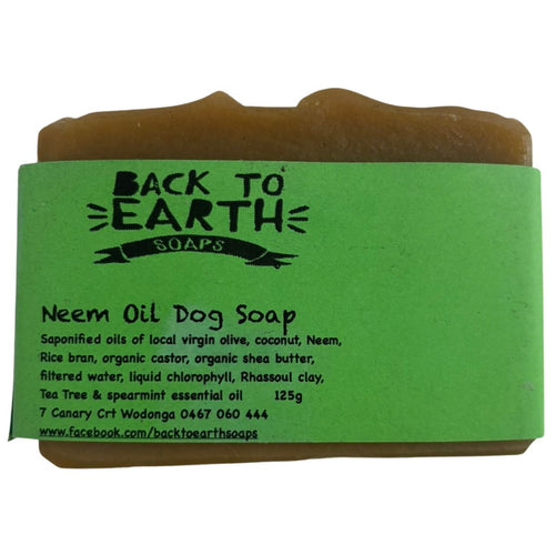 Back To Earth Soaps Neem Oil Dog Soap 125g