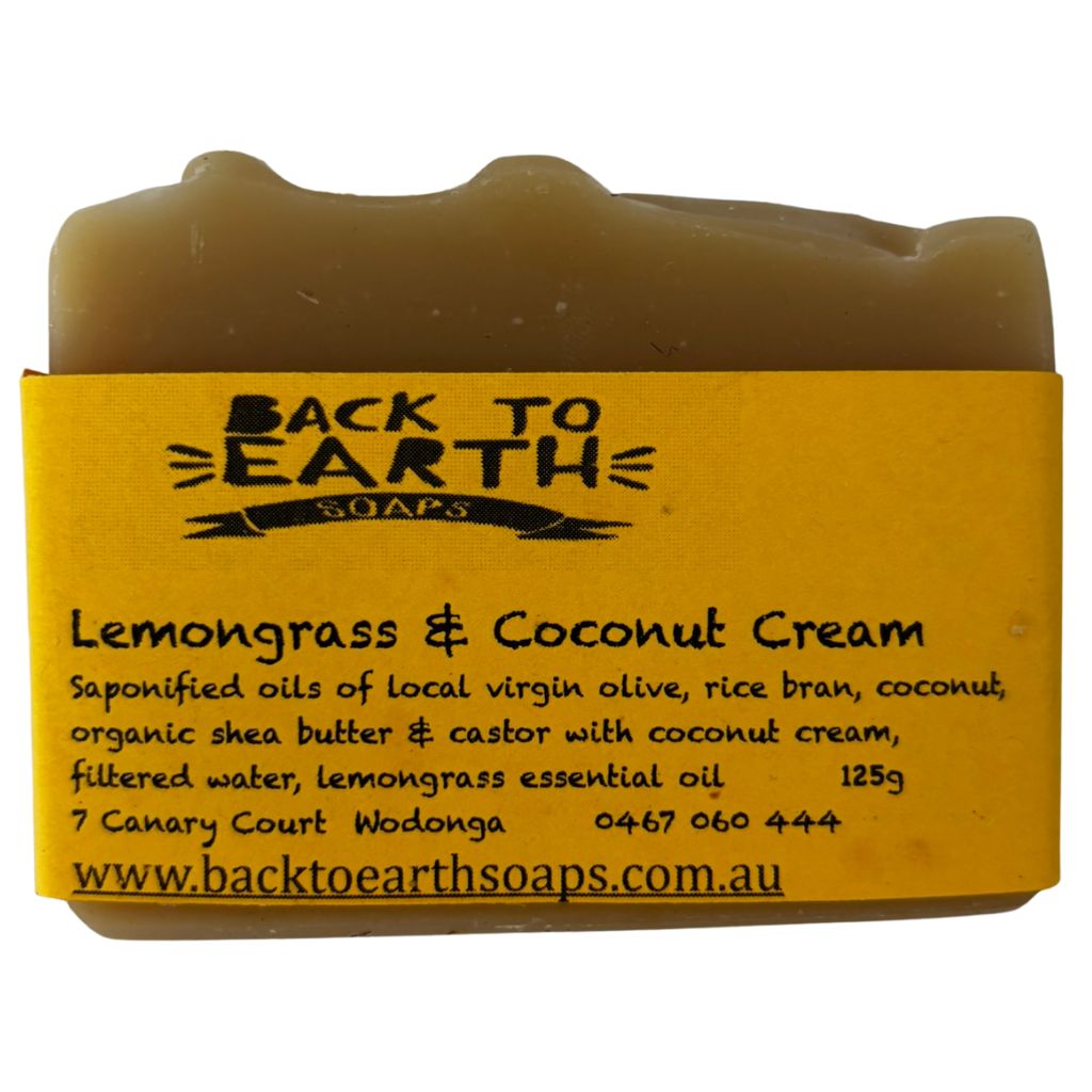 Back To Earth Soaps Lemongrass & Coconut Cream Soap 125g