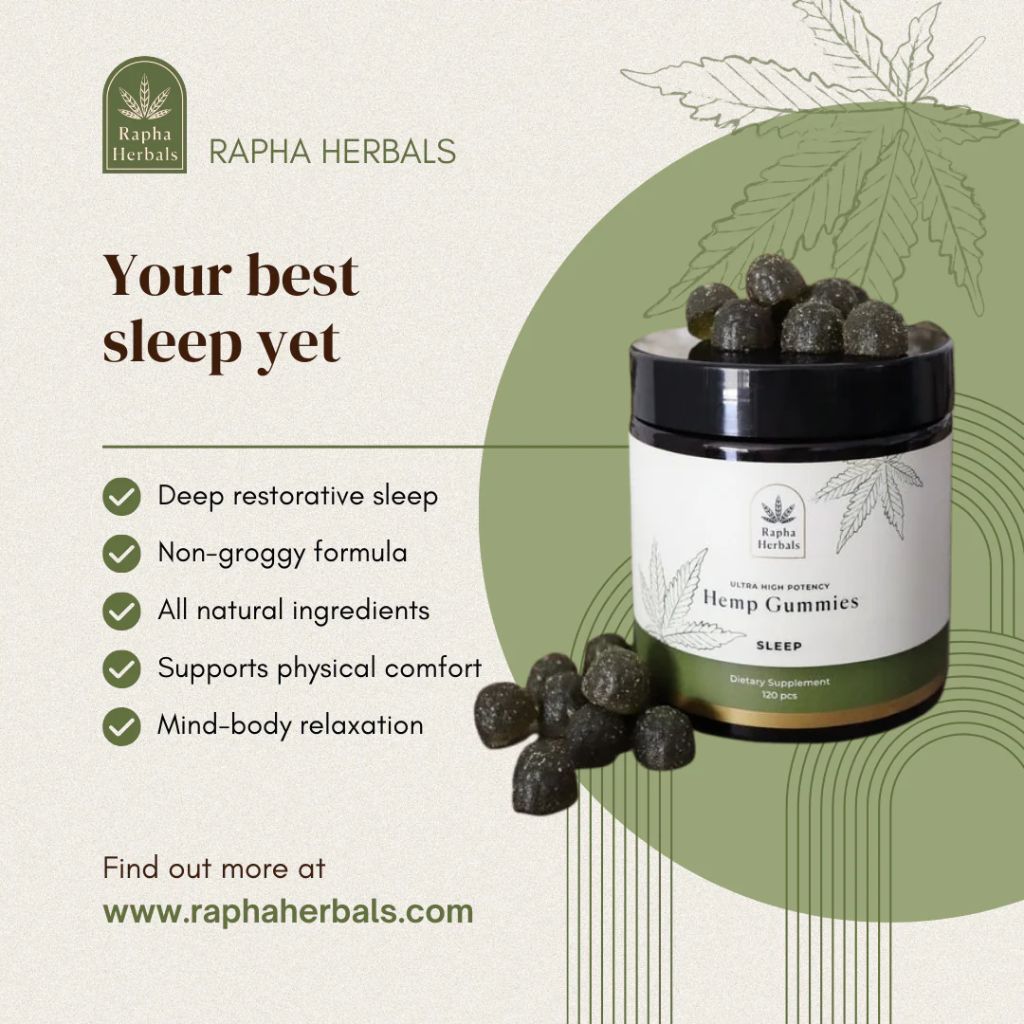 Rapha Herbals Ultra High Potency Hemp Gummies Tin Sleep 20 pcs 