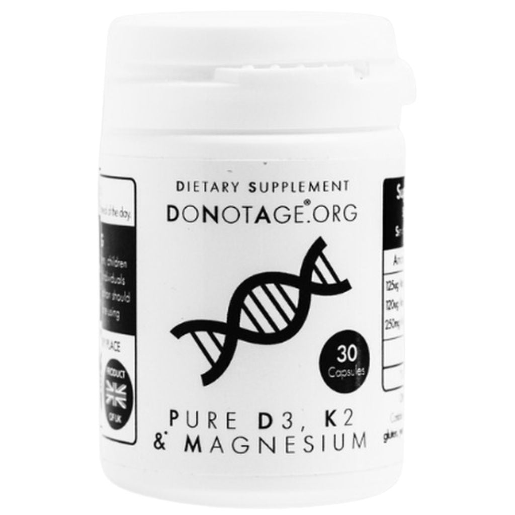 DoNotAge.org Pure D3, K2 & Magnesium 30 Capsules 