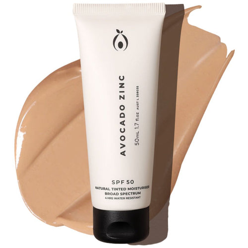 Avocado Zinc SPF 50 Natural Tinted Moisturiser [CO:Light-Medium]