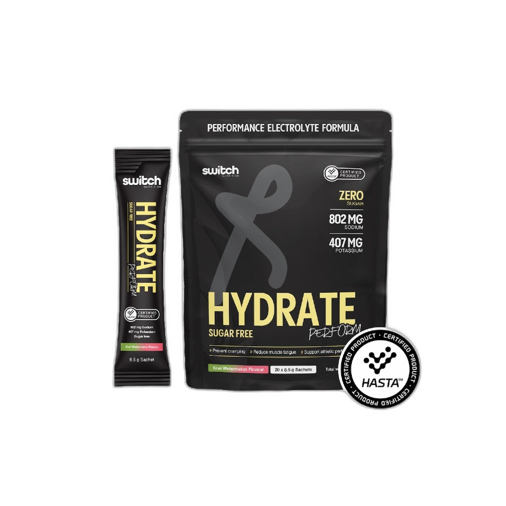 Switch Nutrition Perform Hydrate Sugar Free Kiwi Watermelon 20x8.5g Sachets