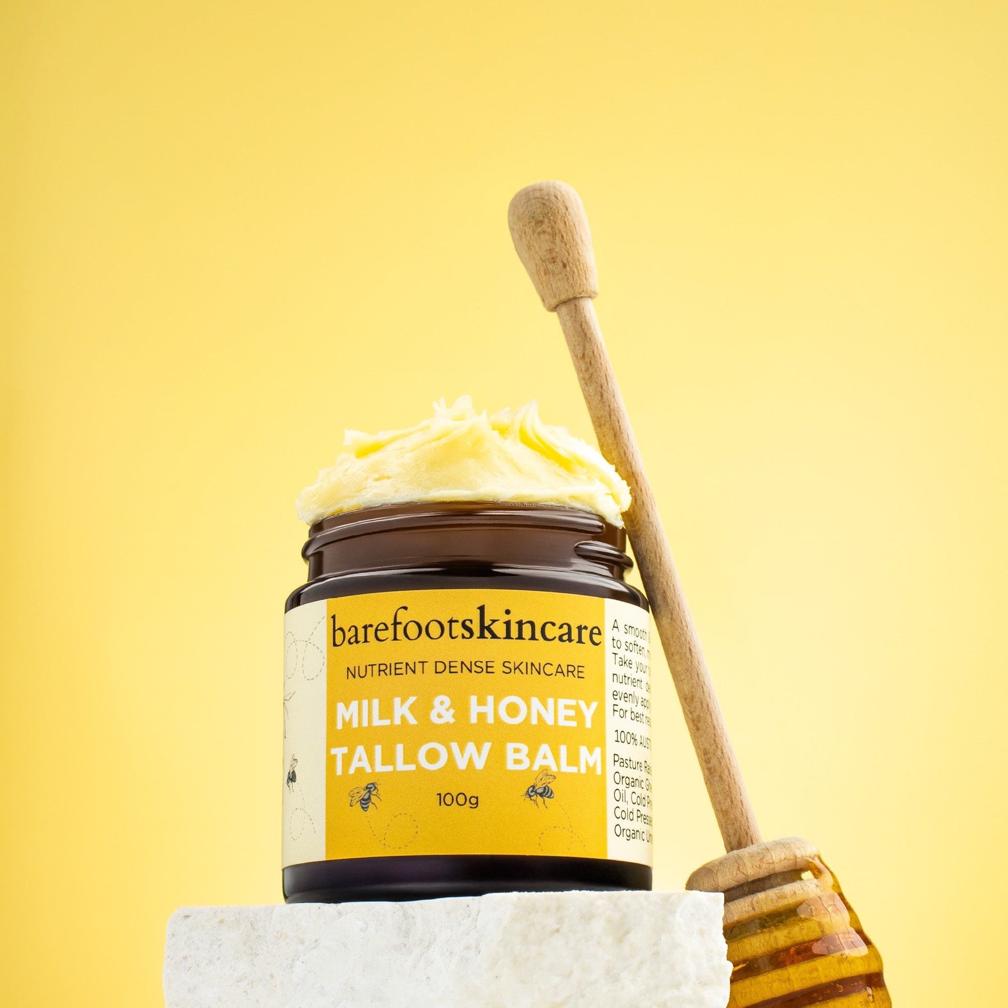 Barefoot Skincare Tallow Balm Milk & Honey 100ml