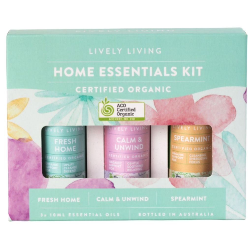 Lively Living Home Essentials Organic Oil Trio 