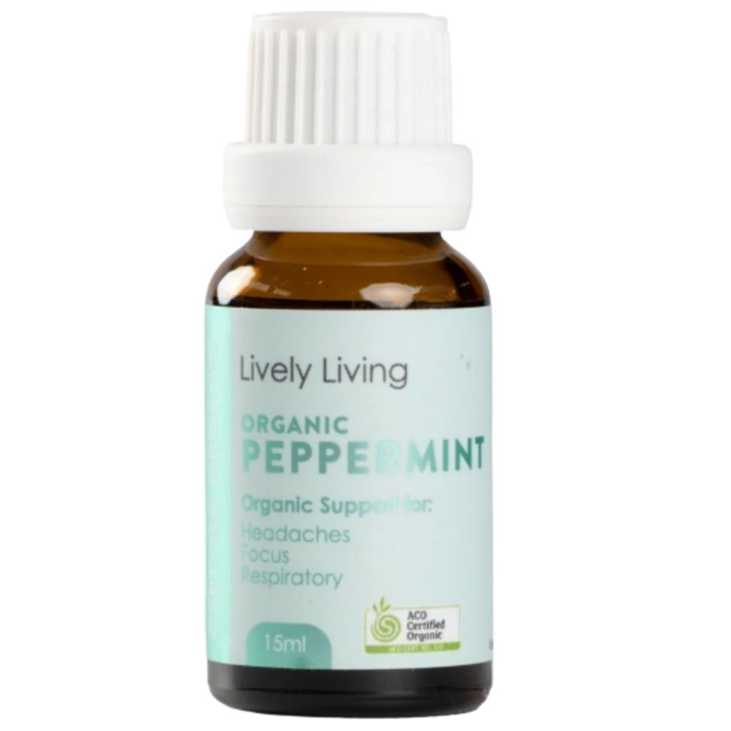 Lively Living Peppermint Certified Organic Essential Oil 15ml