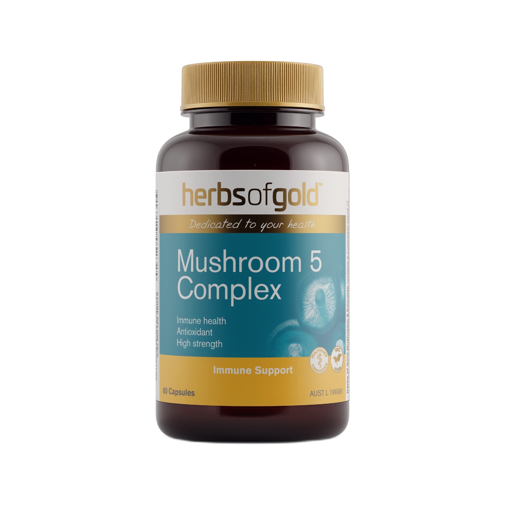 Herbs of Gold Mushroom 5 Complex 60VC