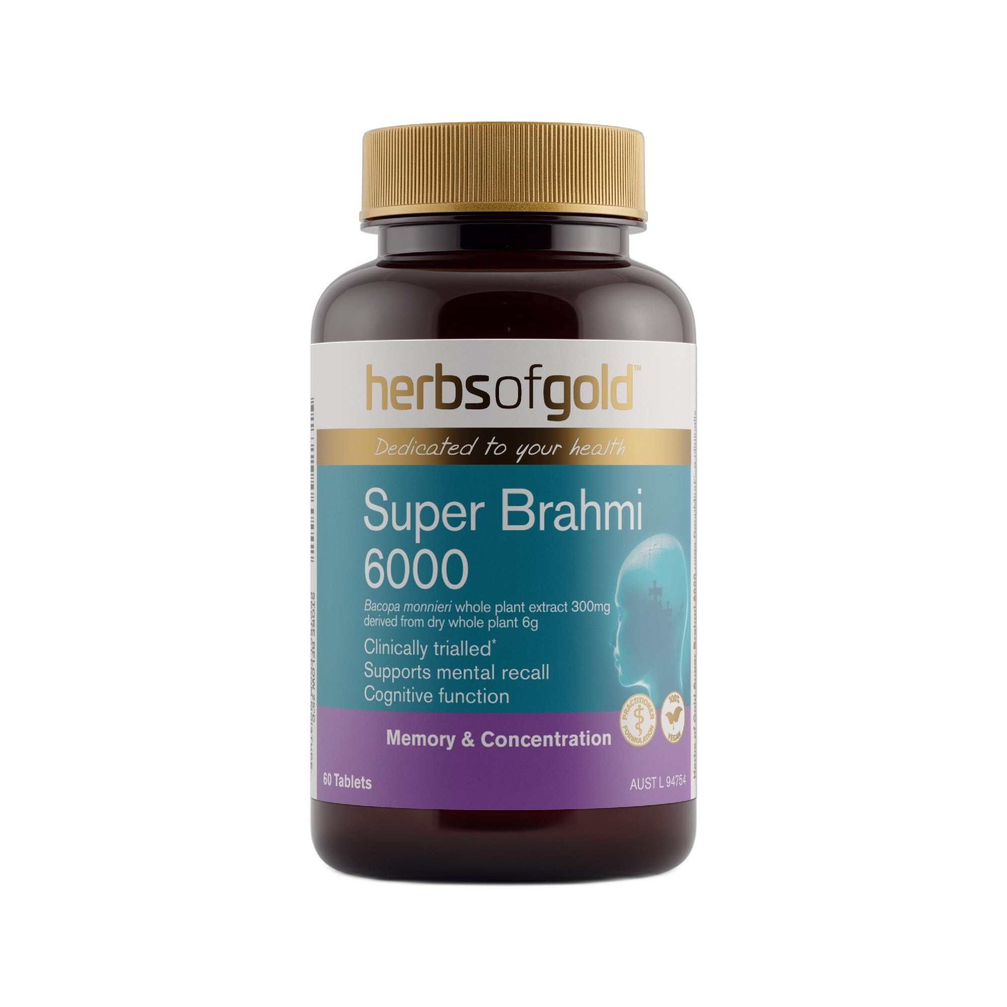 Herbs of Gold Super Brahmi 6000 60T