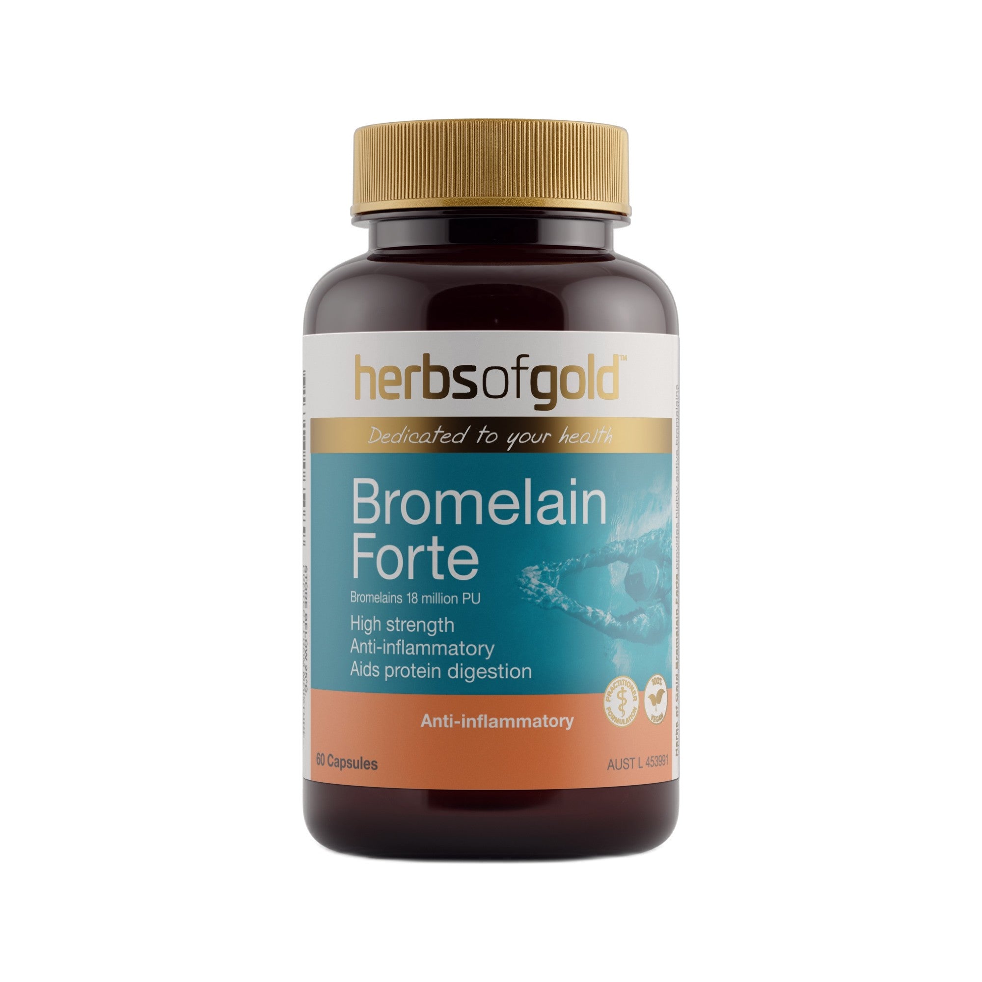 Herbs of Gold Bromelain Forte 60VC