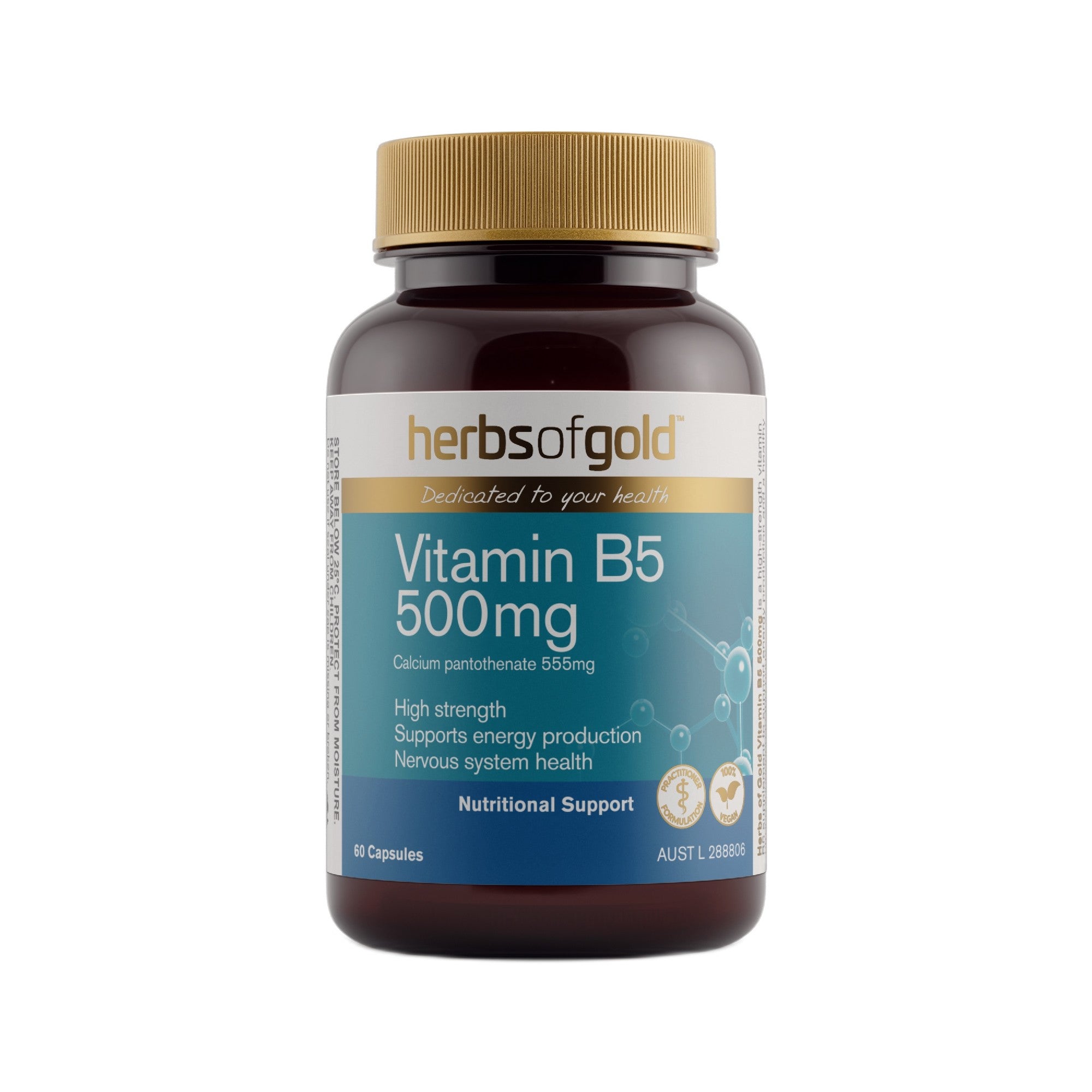 Herbs of Gold Vitamin B5 500mg 60VC