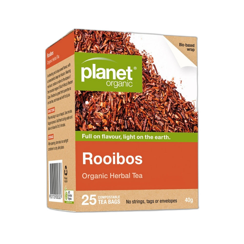 Planet Organic Rooibos Herbal Tea Bags 25pk
