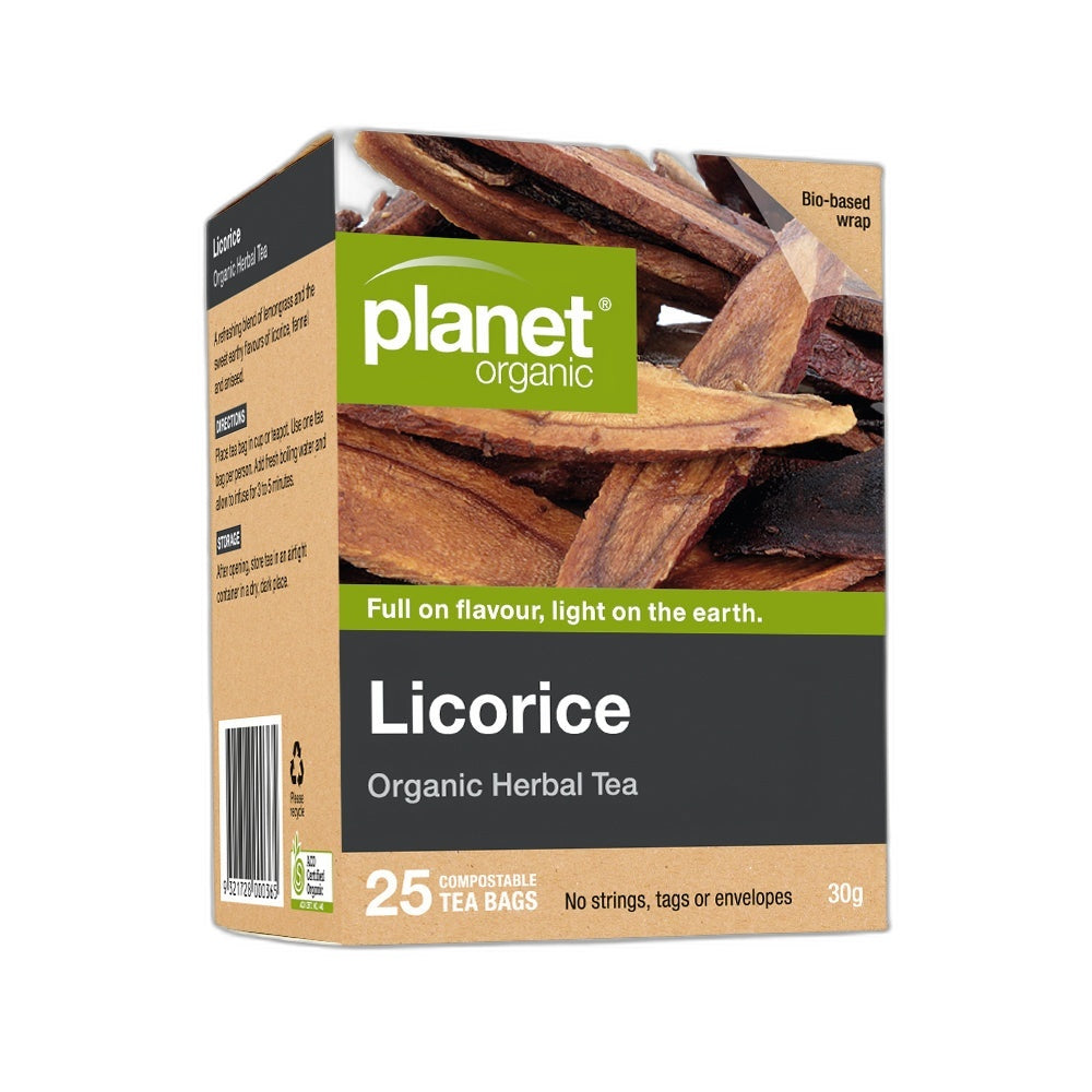 Planet Organic Licorice Herbal Tea Bags 25pk