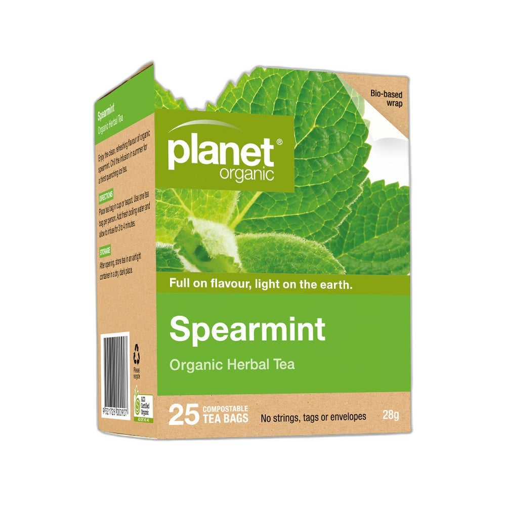 Planet Organic Spearmint Herbal Tea Bags 25pk