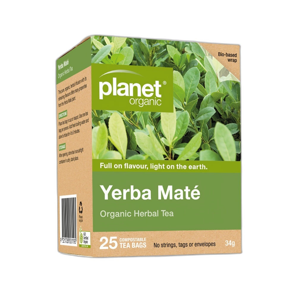 Planet Organic Yerba MatÃ© Herbal Tea Bags 25pk