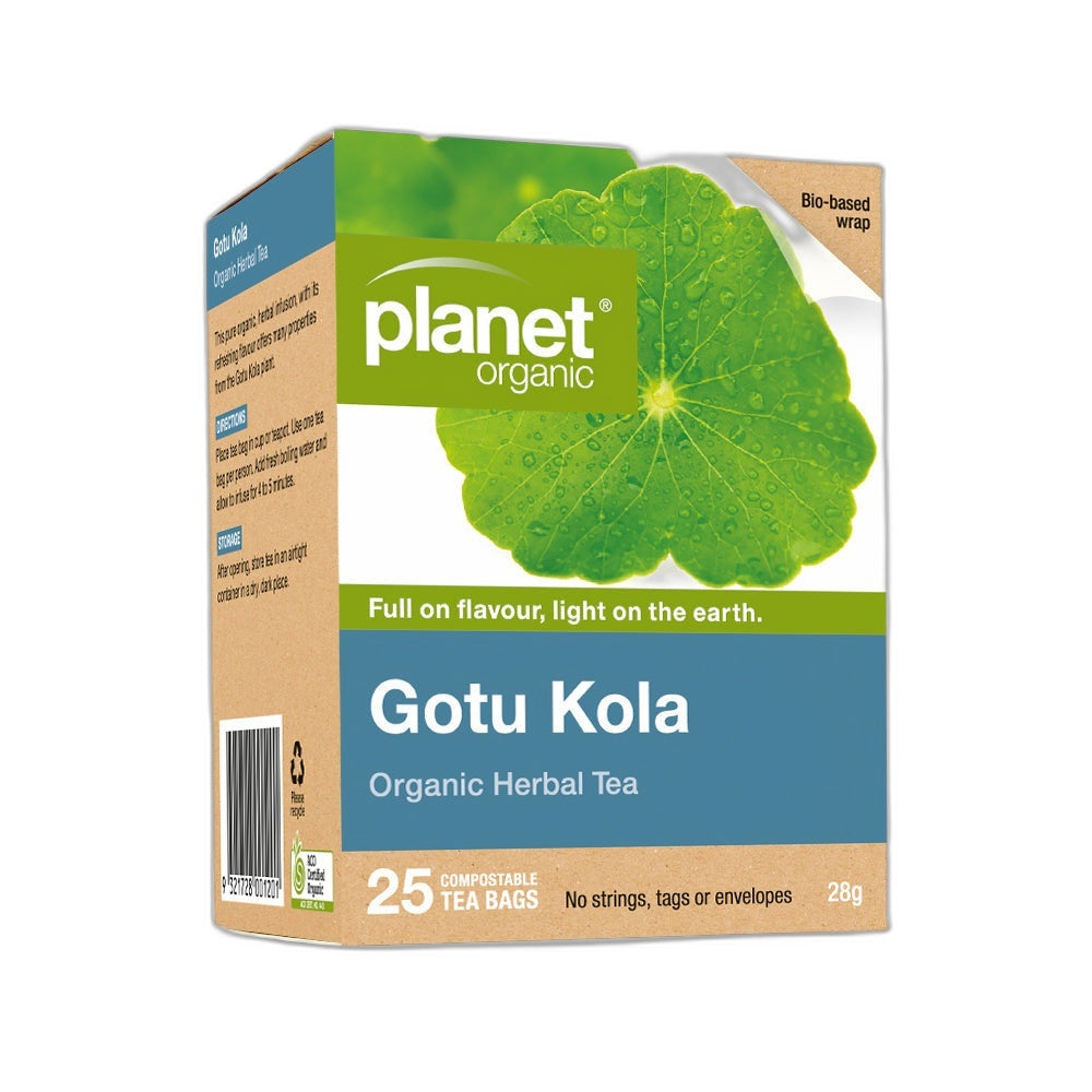 Planet Organic Gotu Kola Herbal Tea Bags 25pk