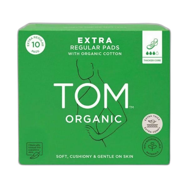 Tom Organic Pads Extra Regular 10 Pack