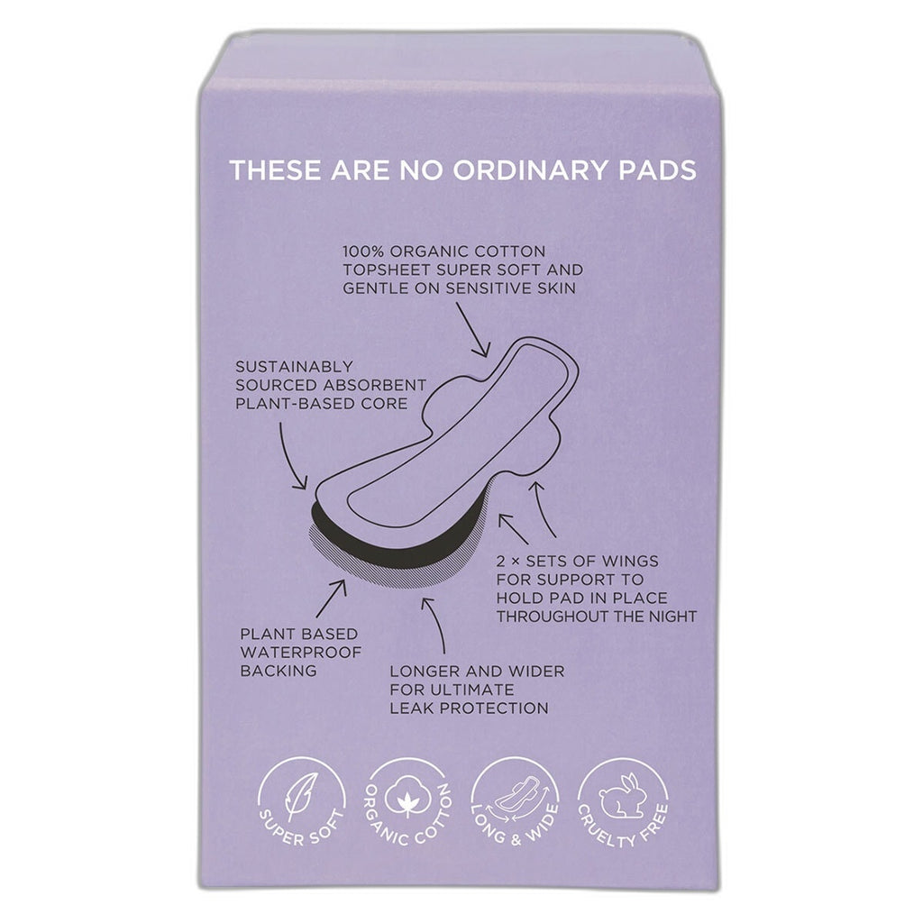 Tom Organic Pads Ultra Thin Overnight 8 Pack