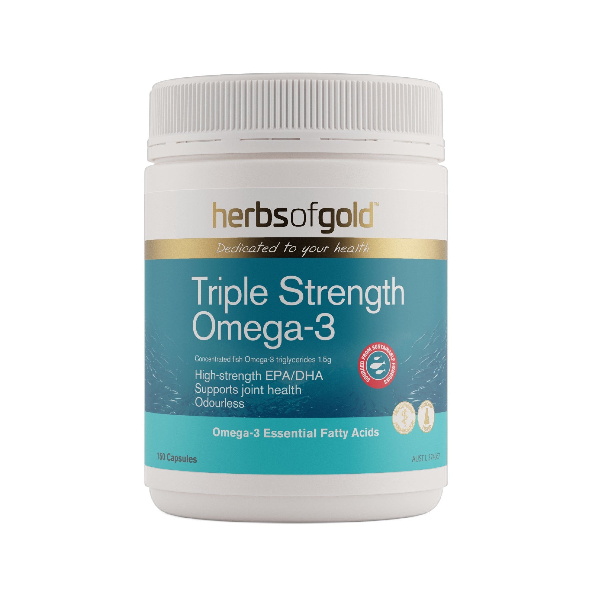 Herbs of Gold Triple Strength Omega-3 150C