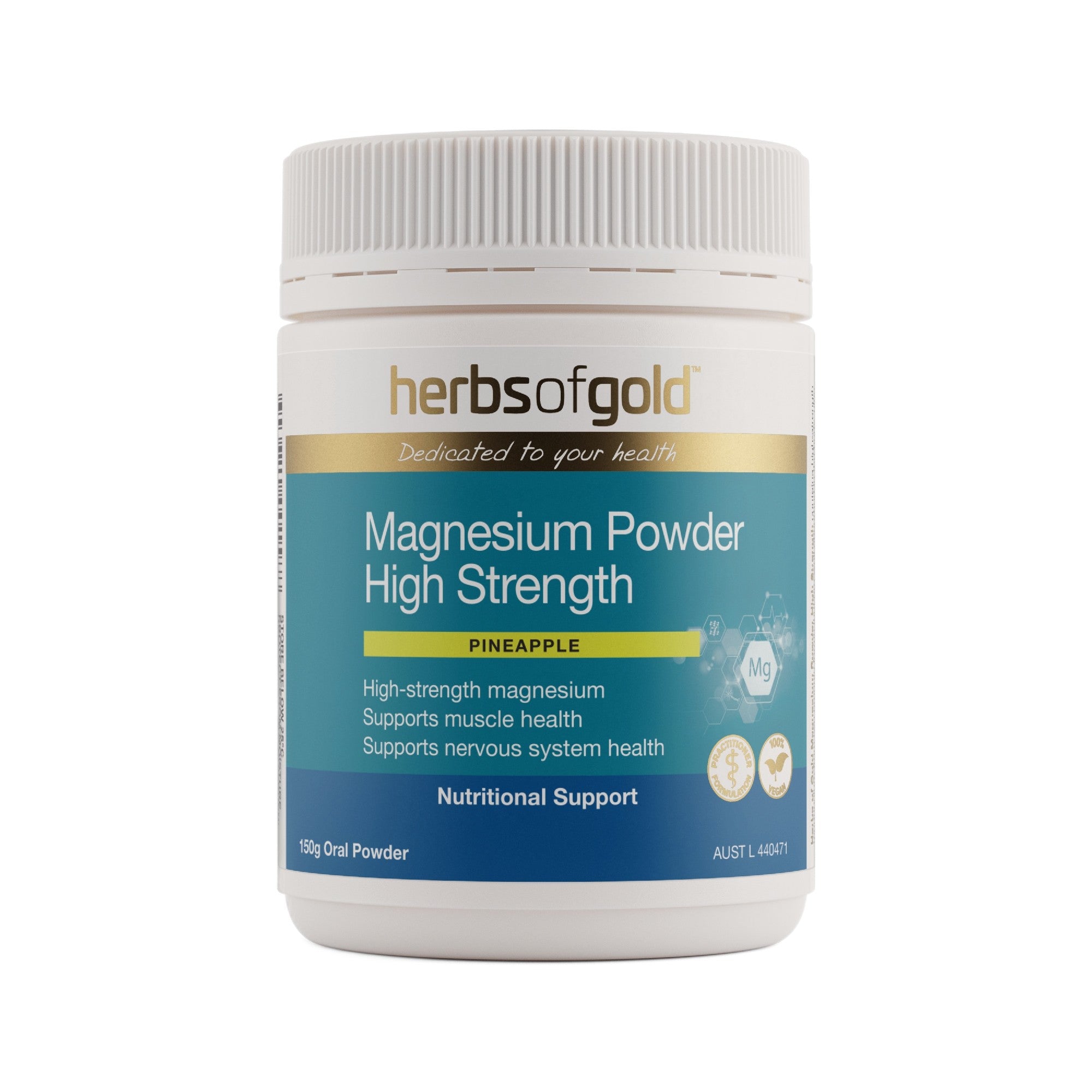 Herbs of Gold Magnesium Powder High Strength 300g
