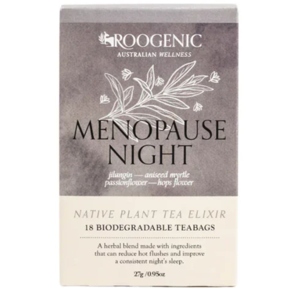 Roogenic Menopause Night Native Plant Tea Elixir Tea Bags 18 Pack