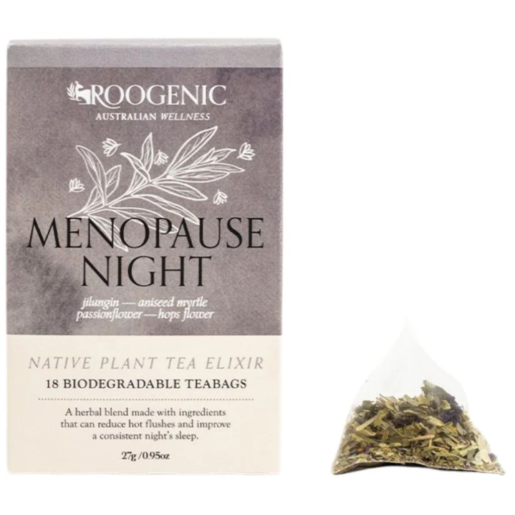 Roogenic Menopause Night Native Plant Tea Elixir Tea Bags 18 Pack