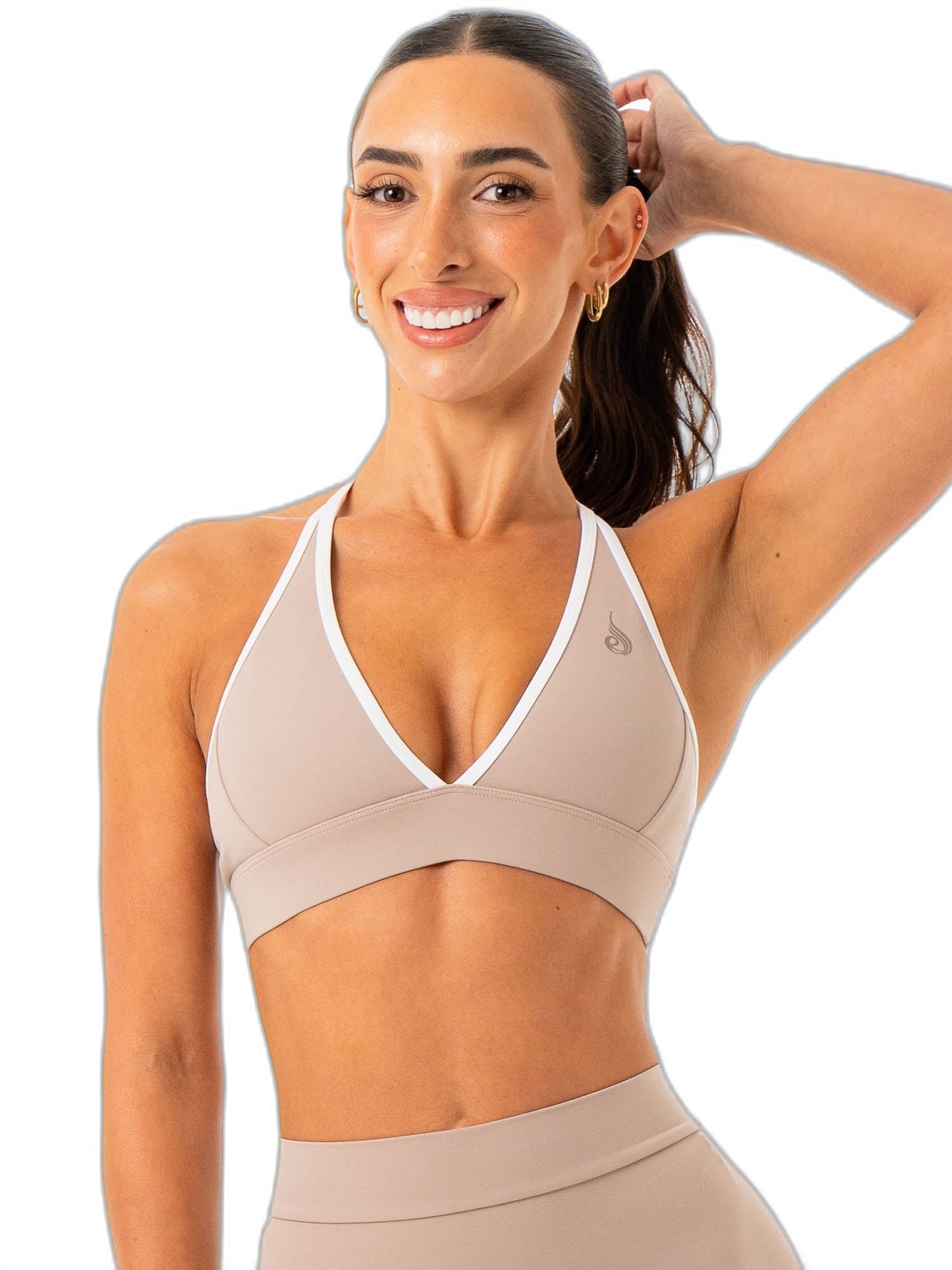 Ryderwear NKD Contrast Halter Bra Almond [SZ:Large]
