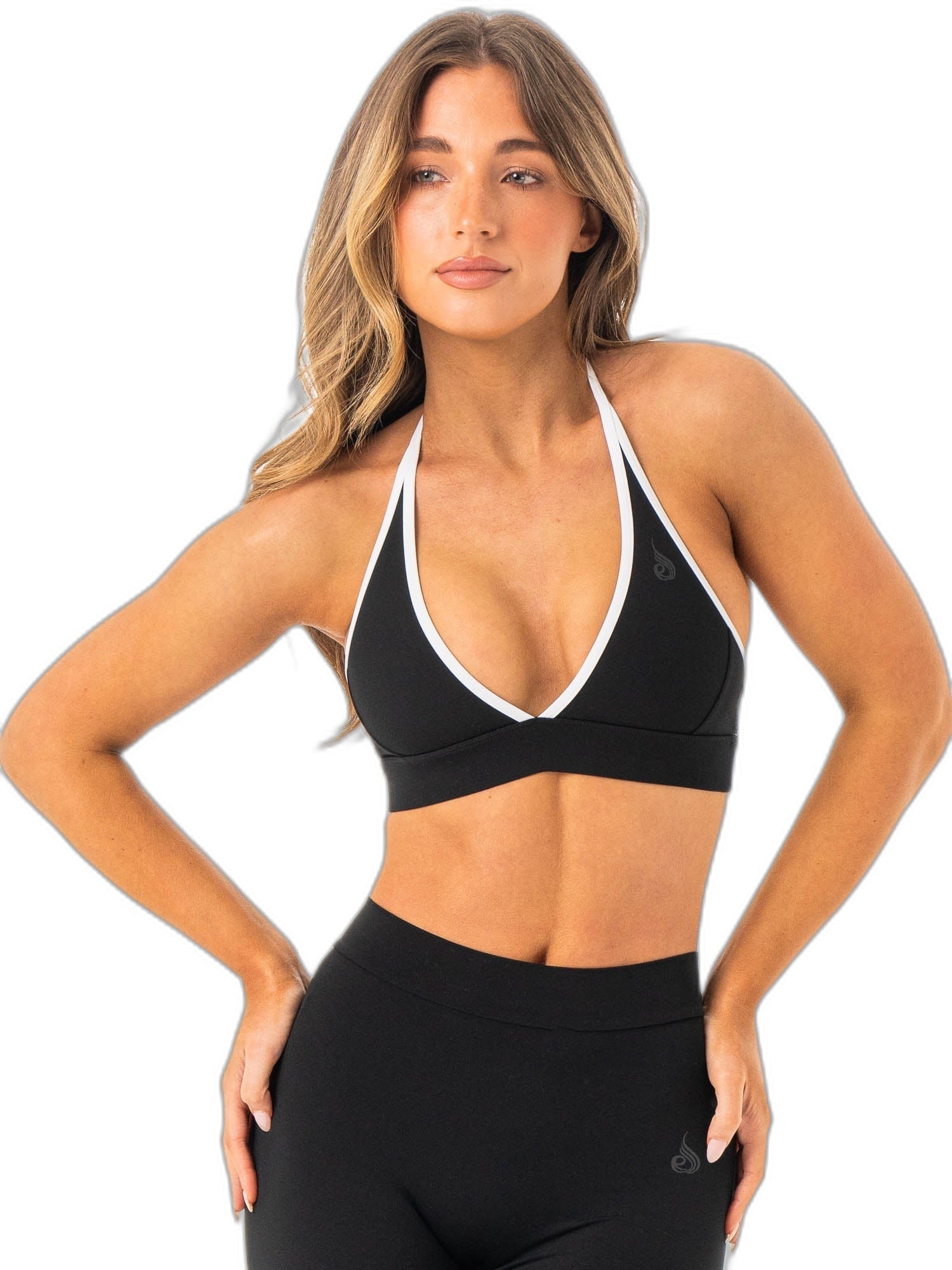 NKD Contrast Halter Bra Black XS